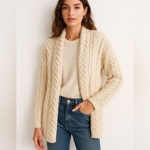 Beige Merino Ireland Cardigan
